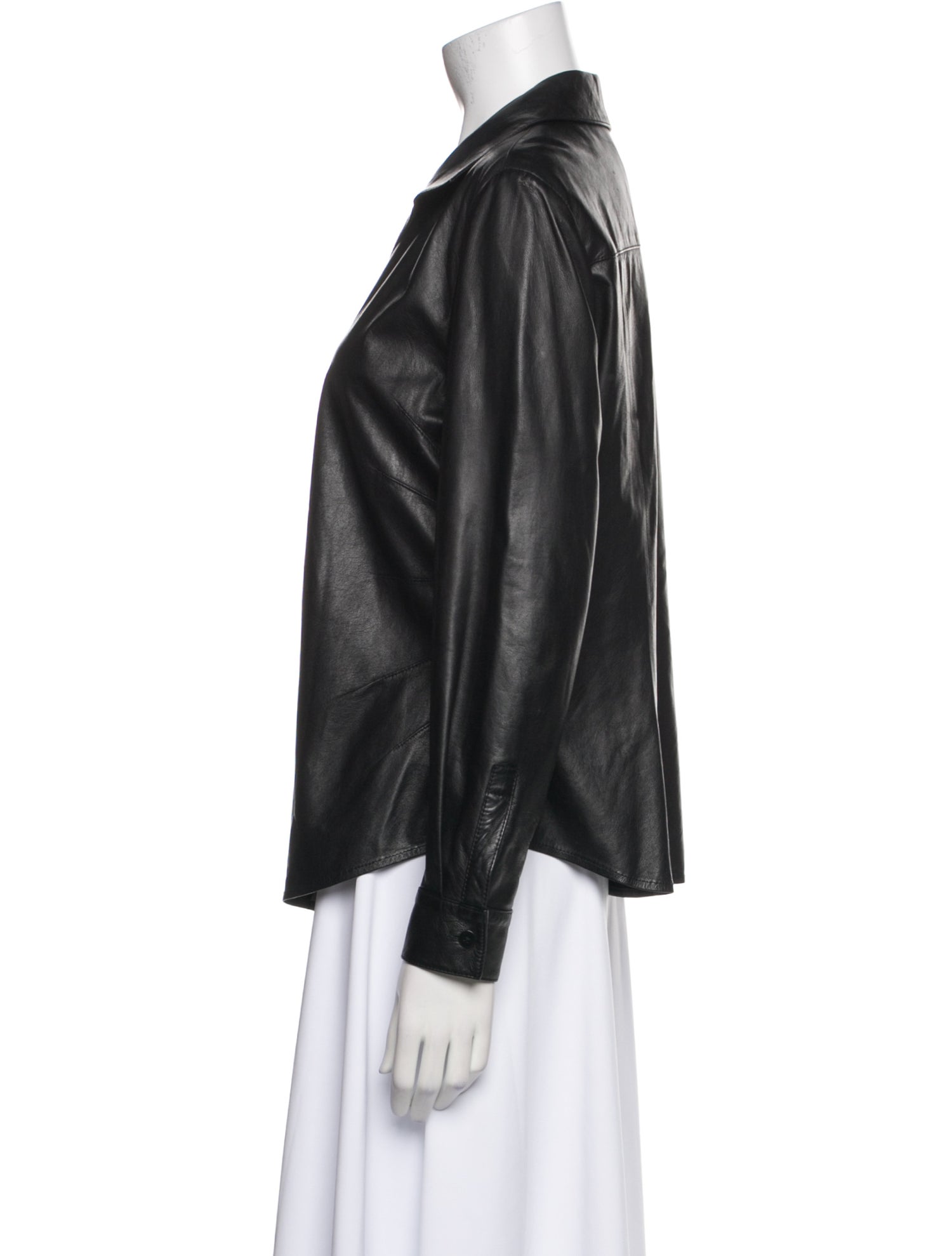 Lafayette 148 Long Sleeve Button-Up Top