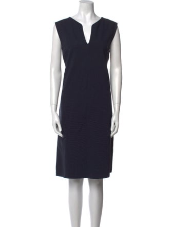 Lafayette 148 V-Neck Knee-Length Dress