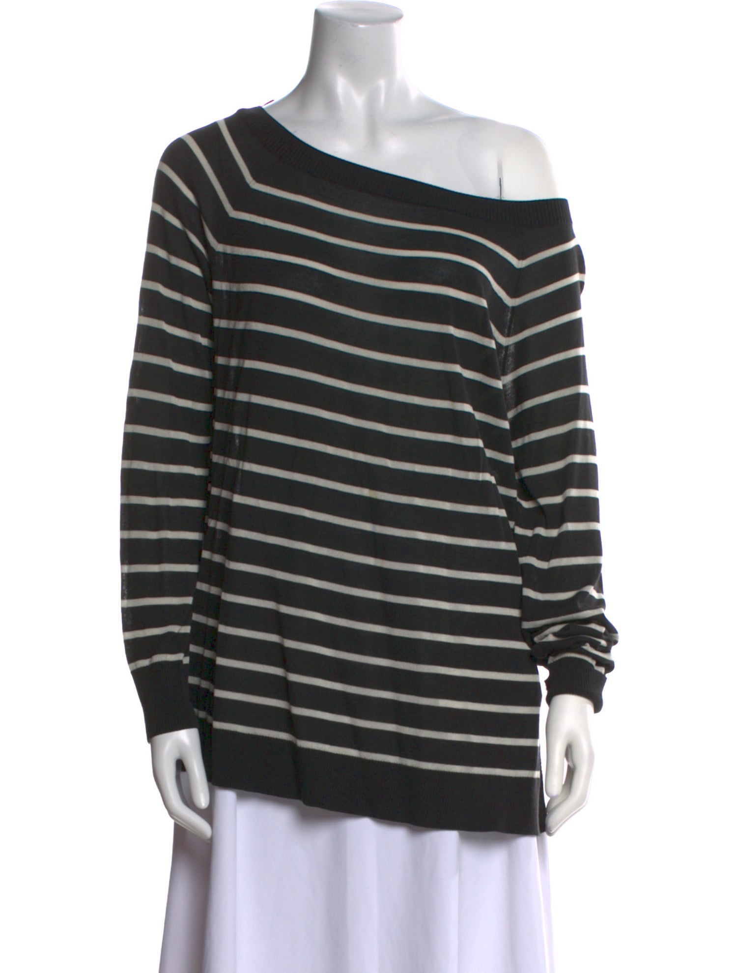 Lafayette 148 Striped Cowl Neck Sweater