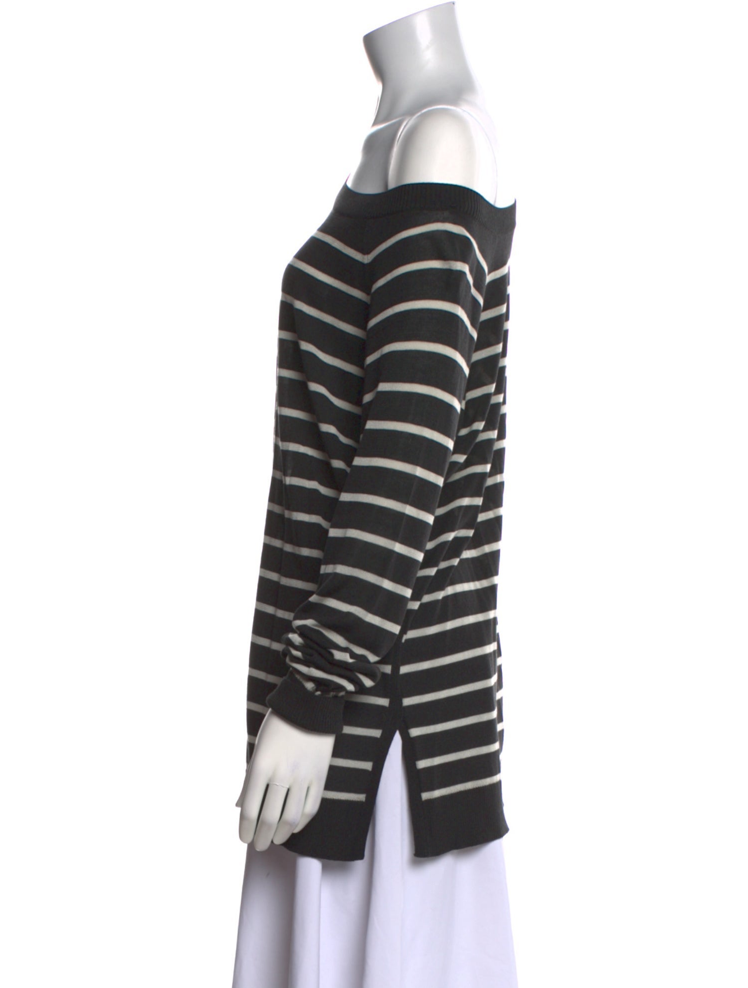 Lafayette 148 Striped Cowl Neck Sweater
