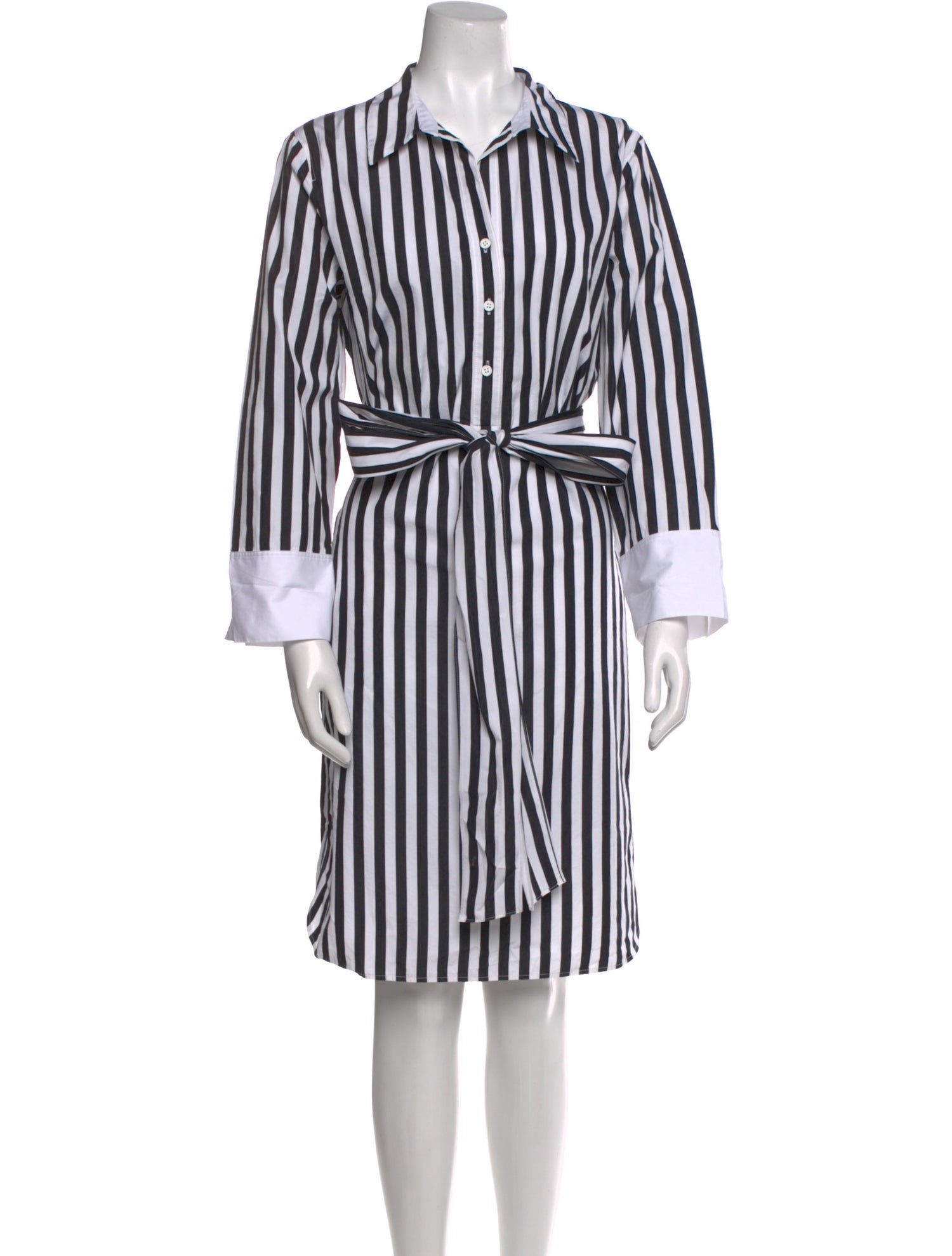 Lafayette 148 Striped Midi Length Dress