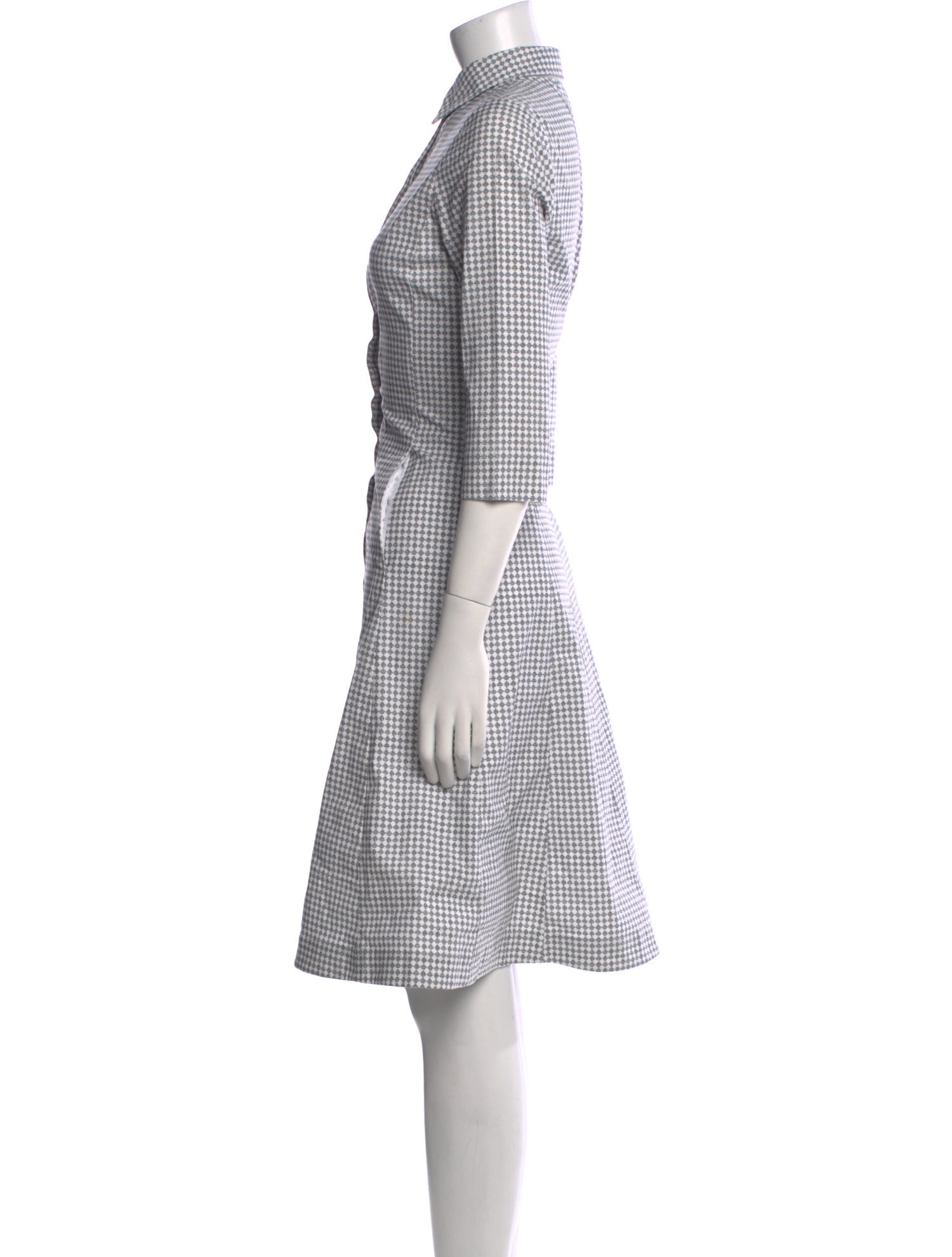 Lafayette 148 Plaid Print Knee-Length Dress