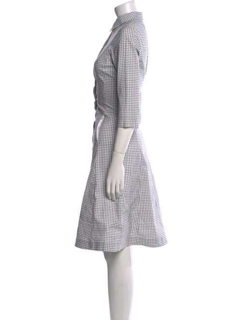 Lafayette 148 Plaid Print Knee-Length Dress