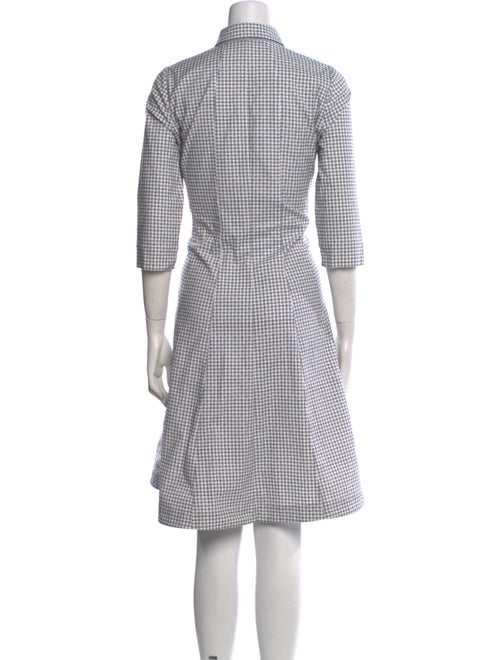 Lafayette 148 Plaid Print Knee-Length Dress