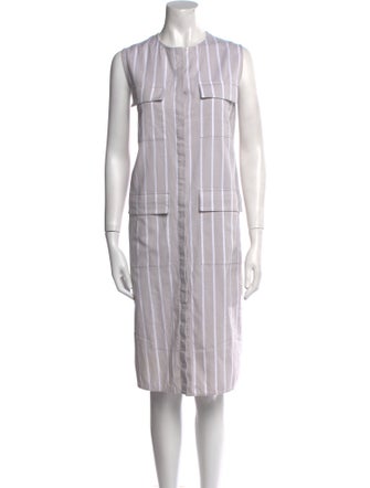 Lafayette 148 Striped Midi Length Dress