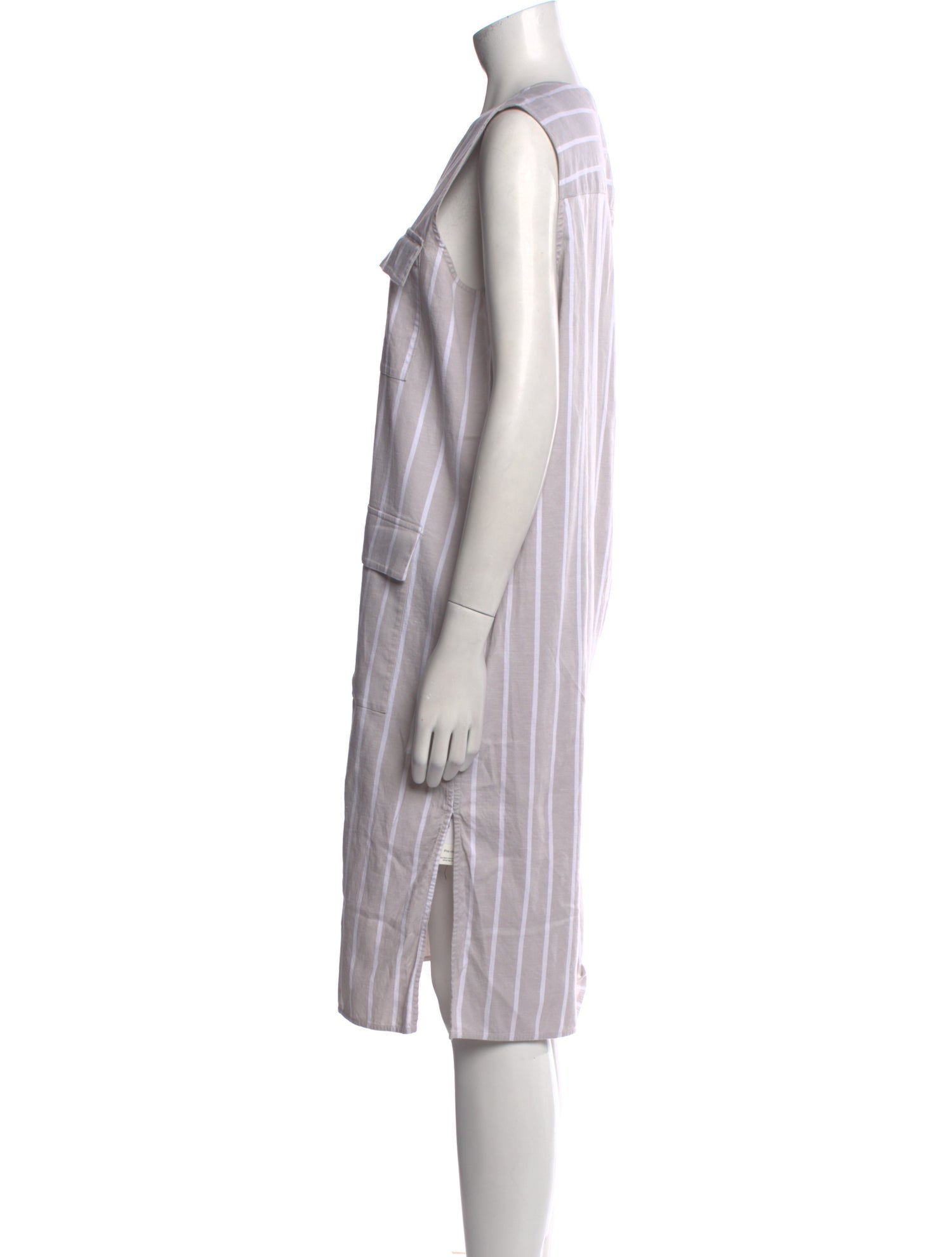 Lafayette 148 Striped Midi Length Dress