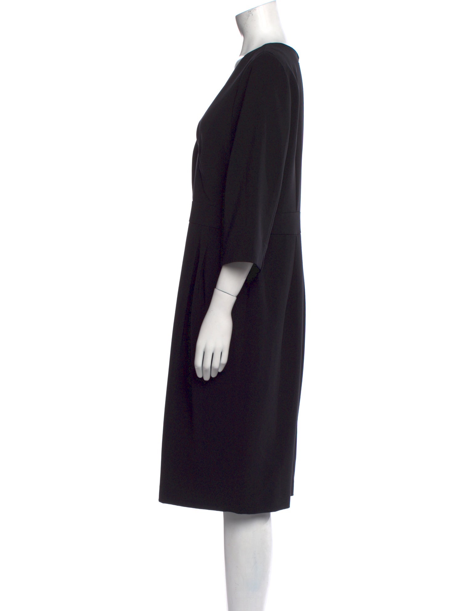 Lafayette 148 V-Neck Knee-Length Dress