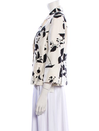 Lafayette 148 Silk Floral Print Blazer