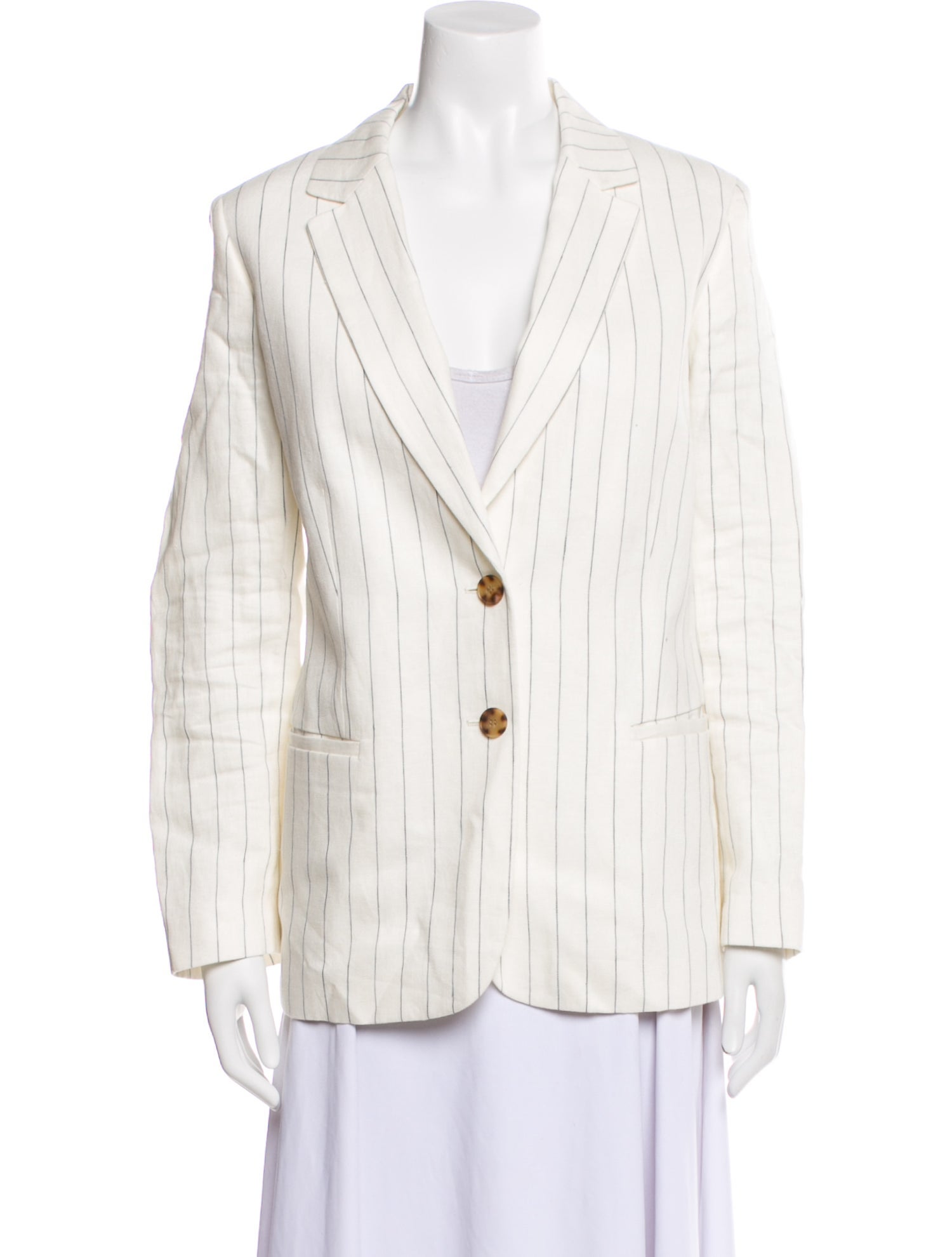 Lafayette 148 Linen Striped Blazer