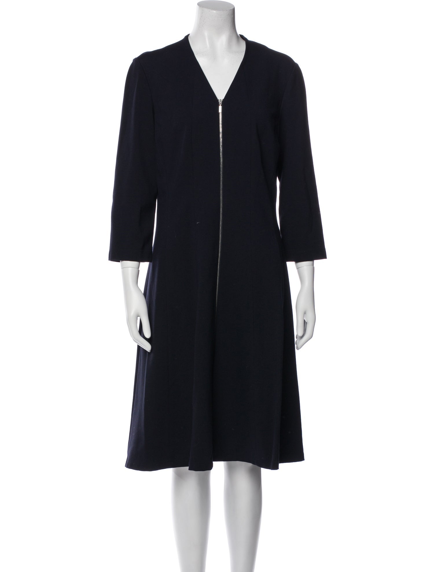 Lafayette 148 V-Neck Knee-Length Dress