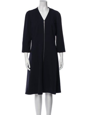 Lafayette 148 V-Neck Knee-Length Dress