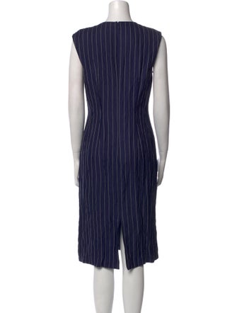 Lafayette 148 Striped Midi Length Dress