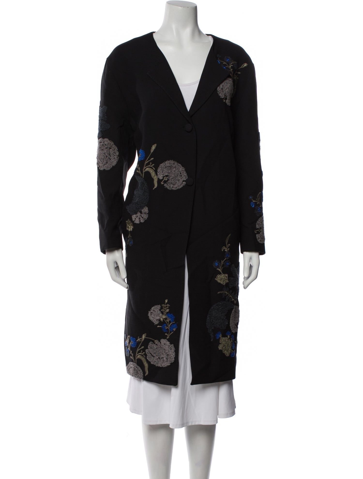 Lafayette 148 Wool Floral Print Coat