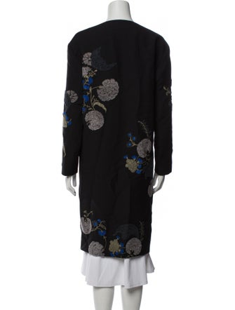 Lafayette 148 Wool Floral Print Coat