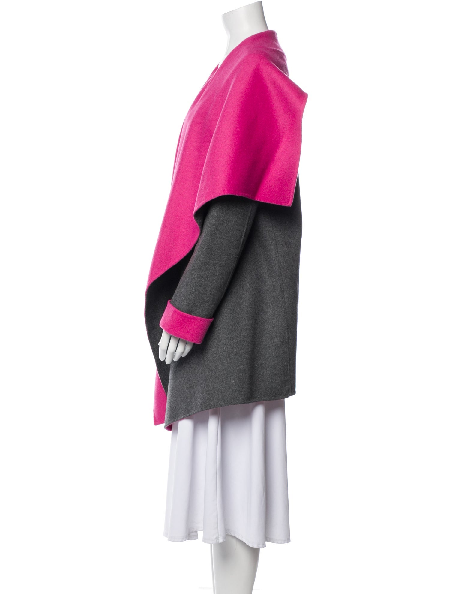 Lafayette 148 Wool Colorblock Pattern Coat