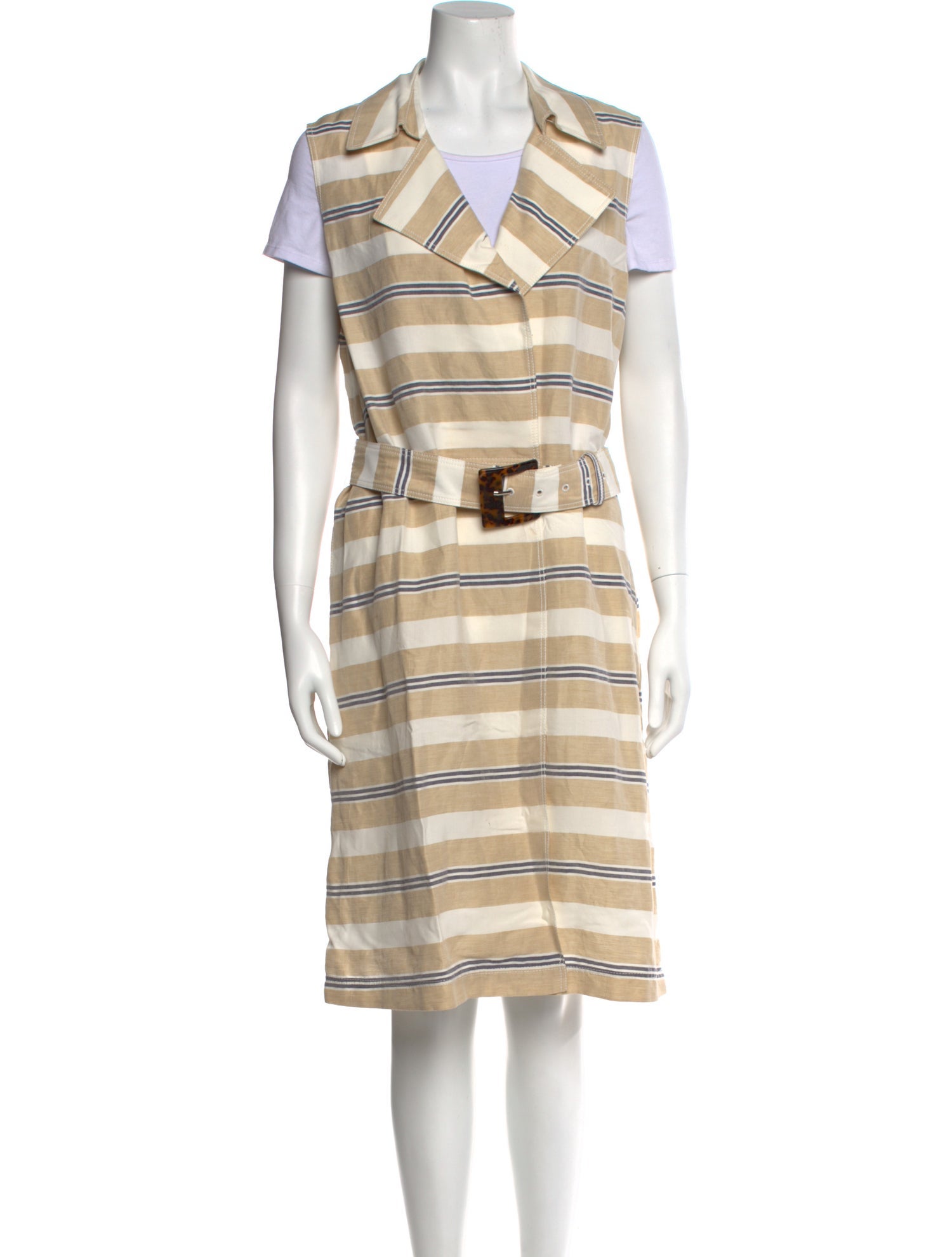 Lafayette 148 Striped Knee-Length Dress