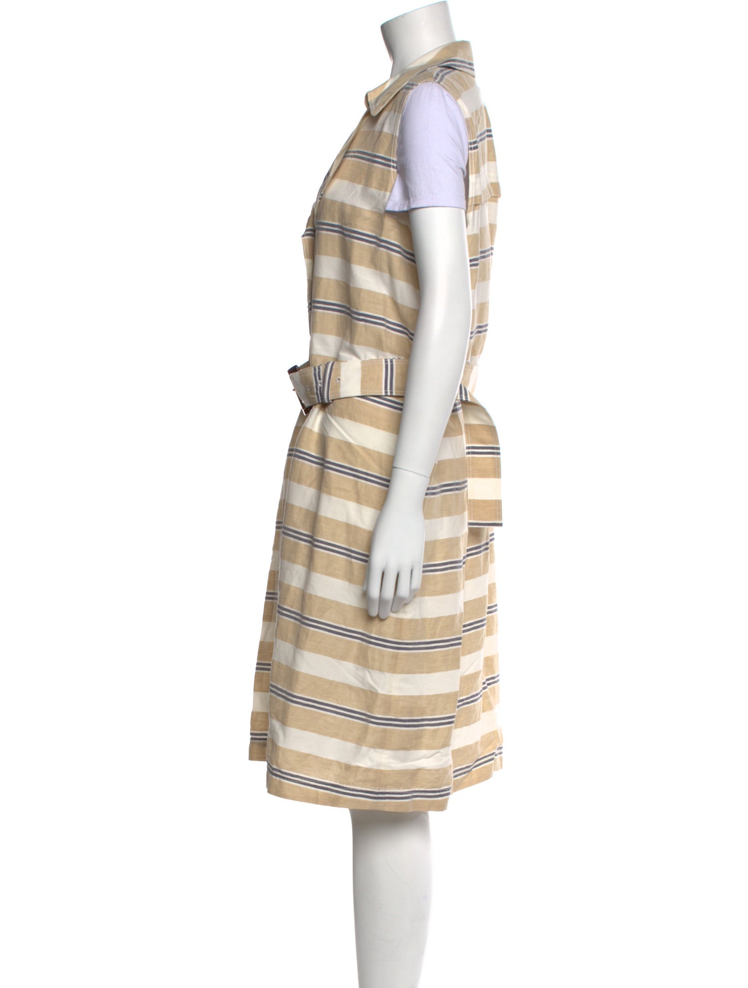Lafayette 148 Striped Knee-Length Dress