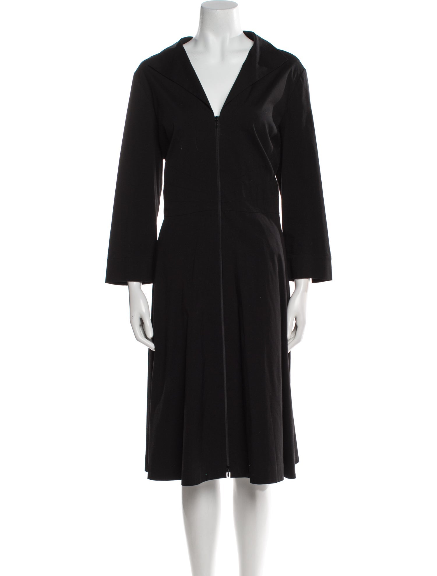 Lafayette 148 V-Neck Midi Length Dress