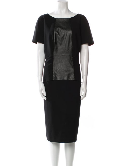 Lafayette 148 Bateau Neckline Midi Length Dress