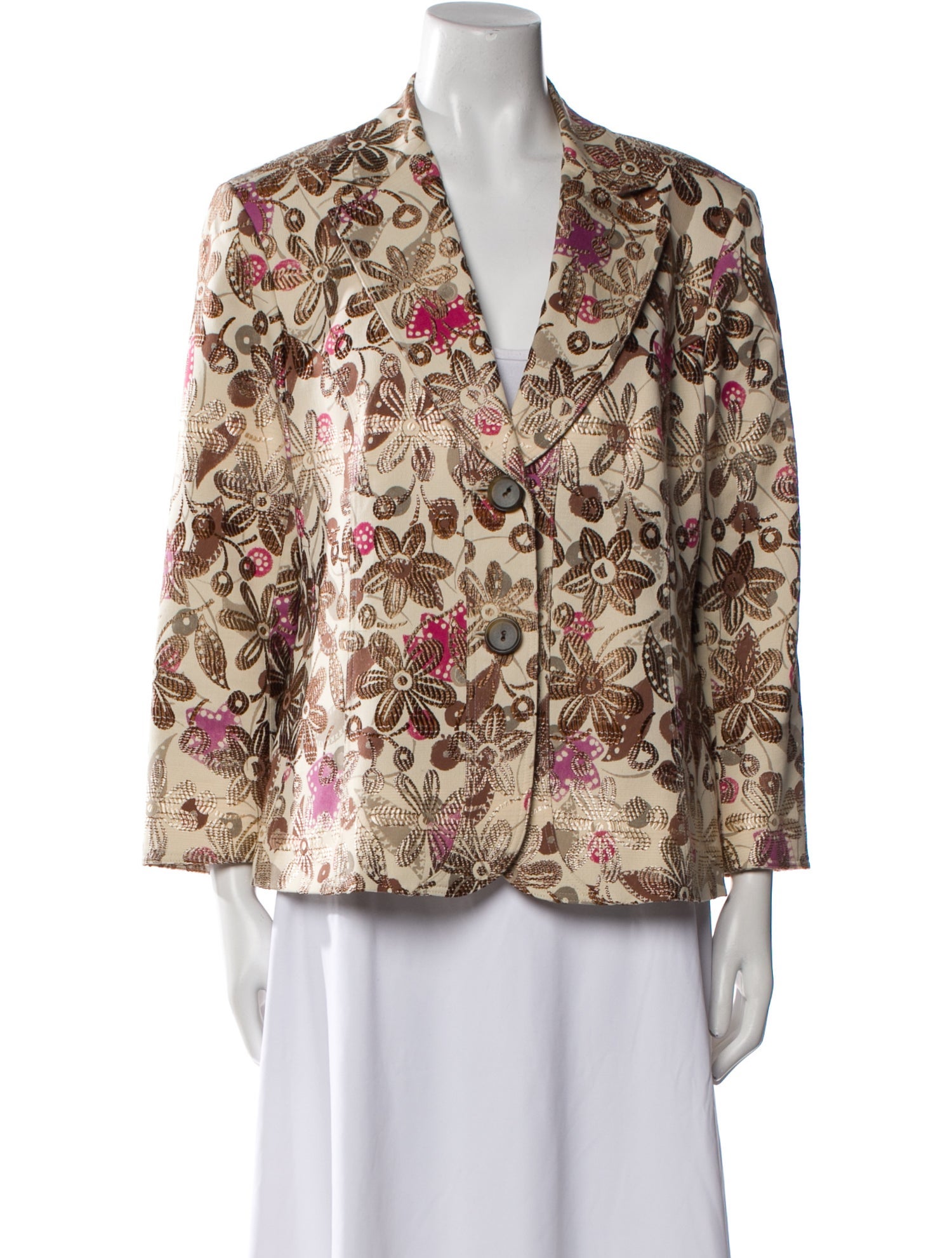 Lafayette 148 Floral Print Blazer
