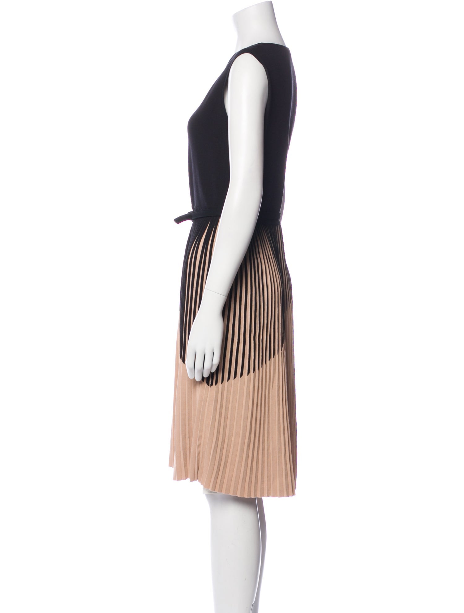 Lafayette 148 Striped Knee-Length Dress