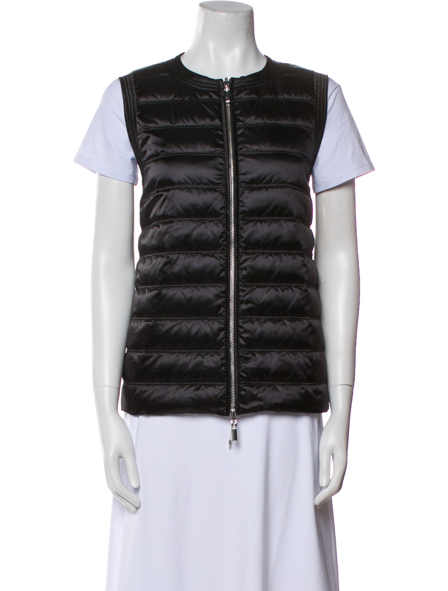 Lafayette 148 Nylon Striped Down Jacket