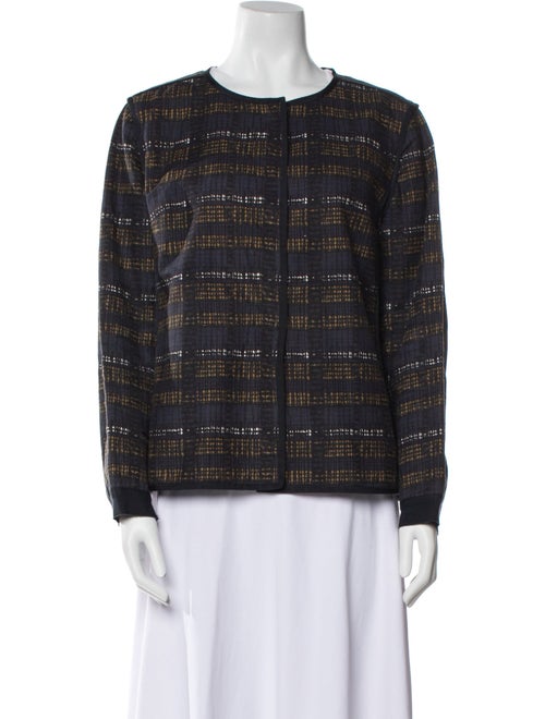 Lafayette 148 Plaid Print Evening Jacket