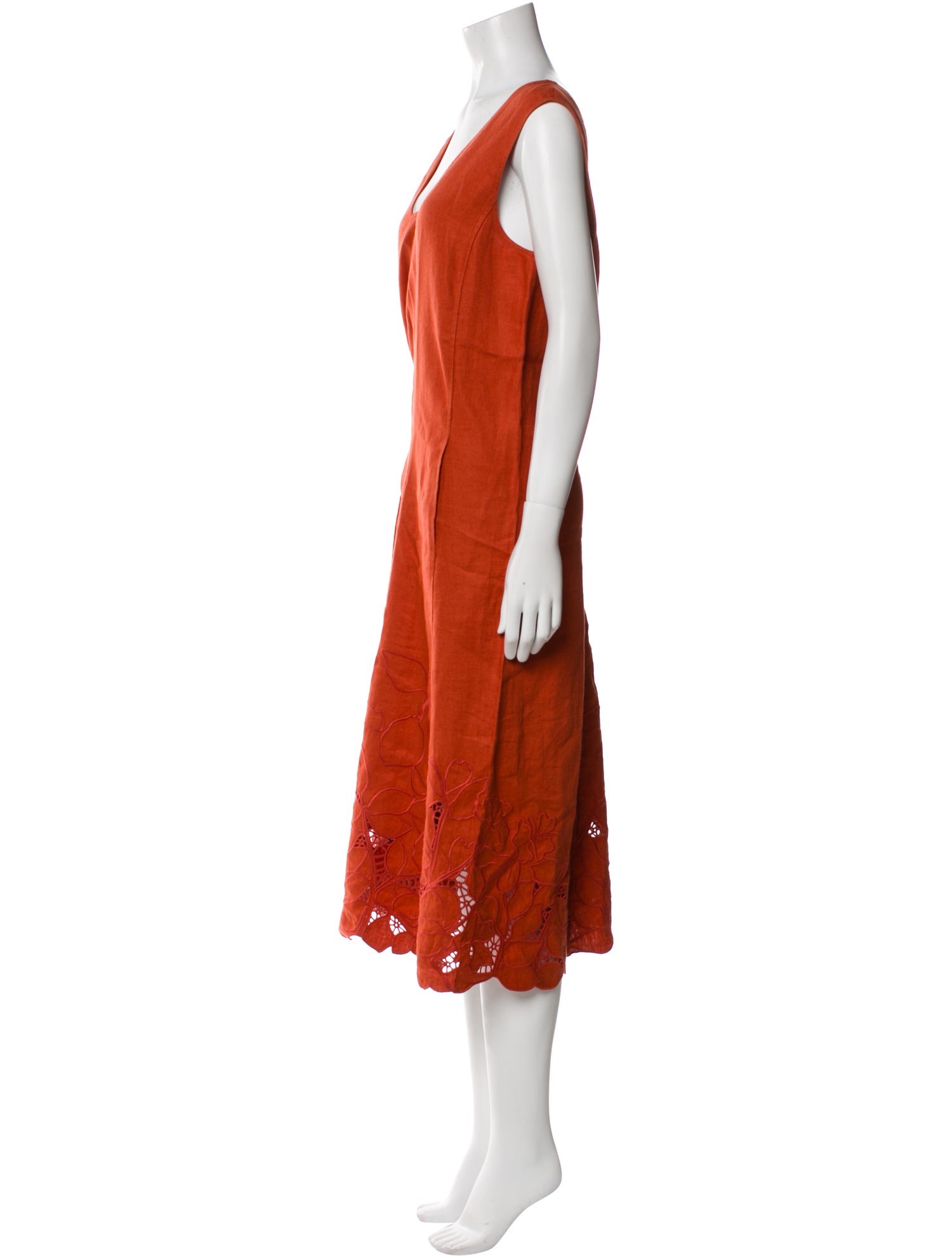 Lafayette 148 Linen Midi Length Dress