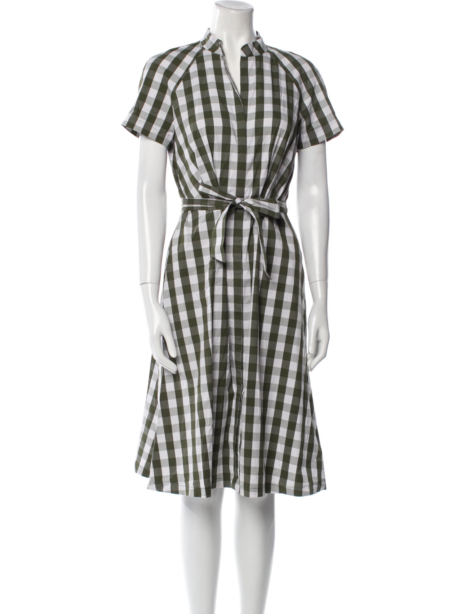 Lafayette 148 Plaid Print Midi Length Dress