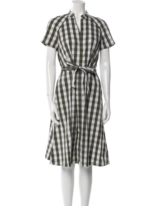 Lafayette 148 Plaid Print Midi Length Dress