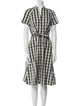 Lafayette 148 Plaid Print Midi Length Dress