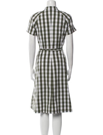 Lafayette 148 Plaid Print Midi Length Dress