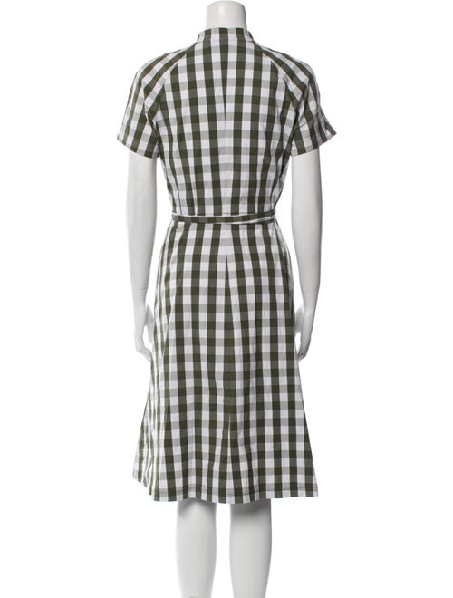 Lafayette 148 Plaid Print Midi Length Dress