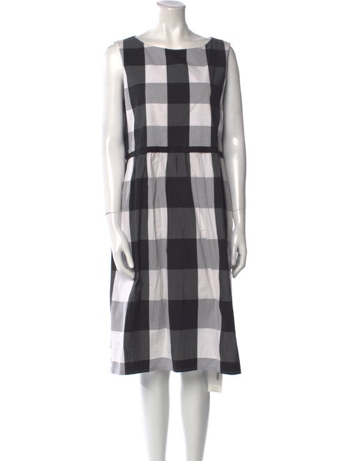 Lafayette 148 Plaid Print Midi Length Dress
