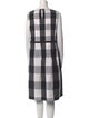 Lafayette 148 Plaid Print Midi Length Dress
