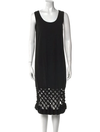 Lafayette 148 Scoop Neck Midi Length Dress