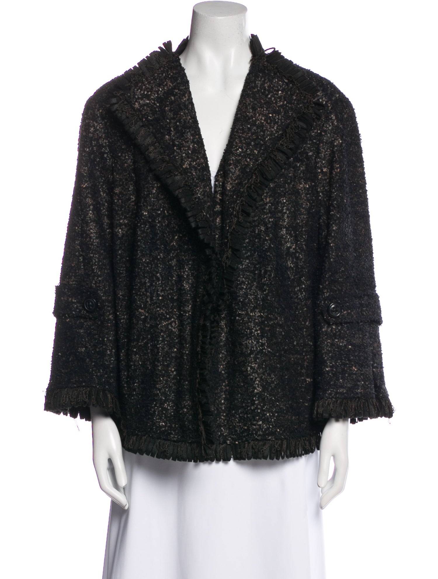 Lafayette 148 Virgin Wool Faux Fur Jacket