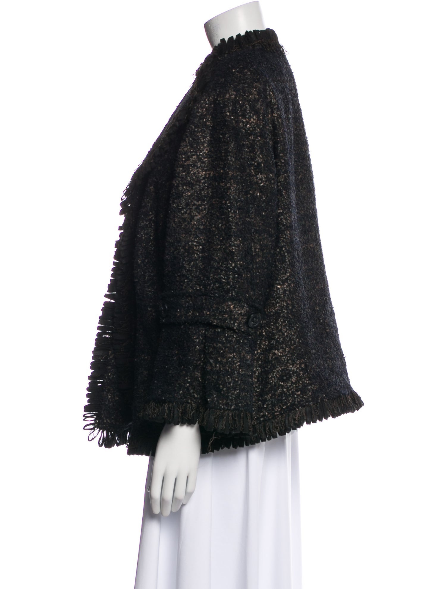 Lafayette 148 Virgin Wool Faux Fur Jacket