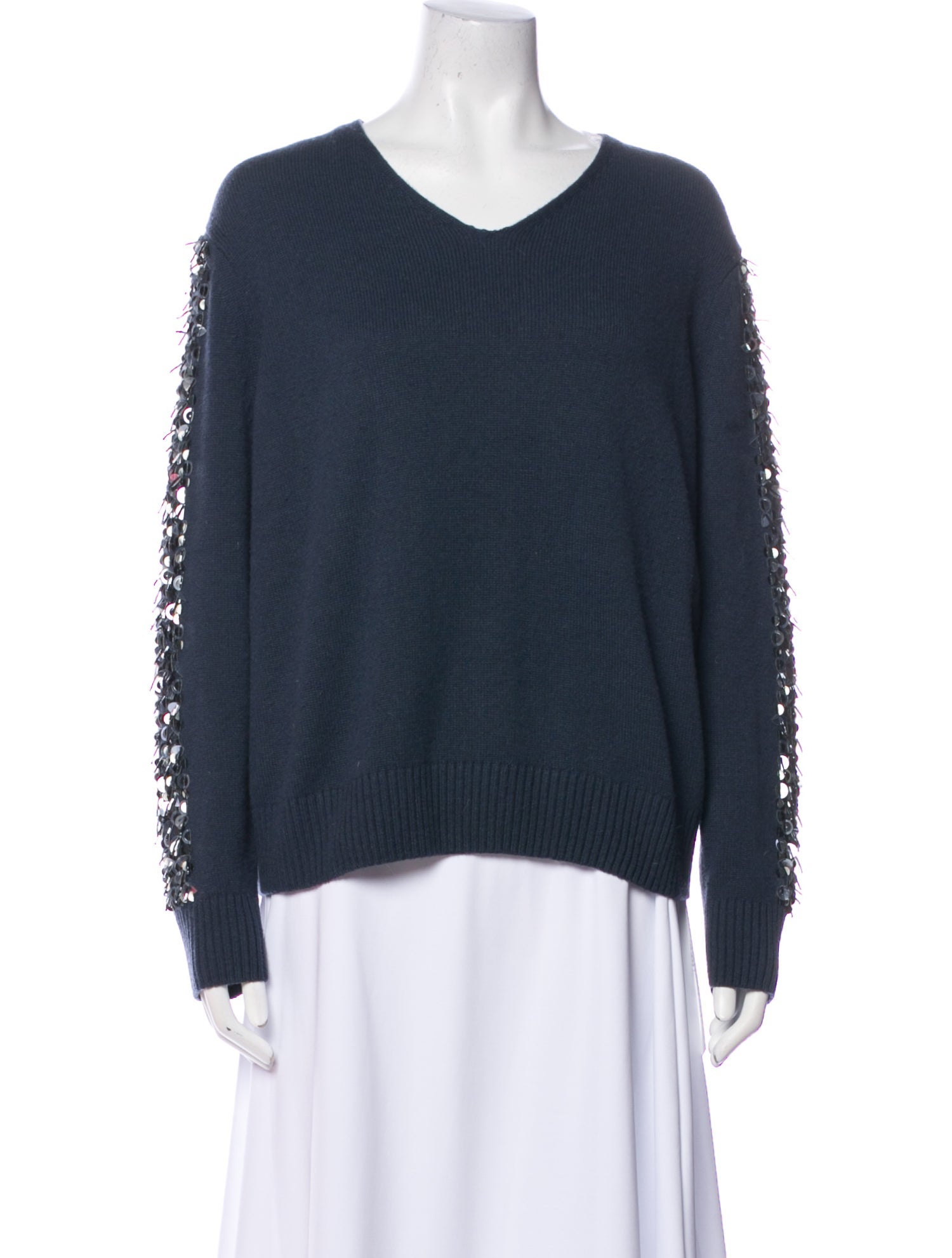 Lafayette 148 Cashmere V-Neck Sweater