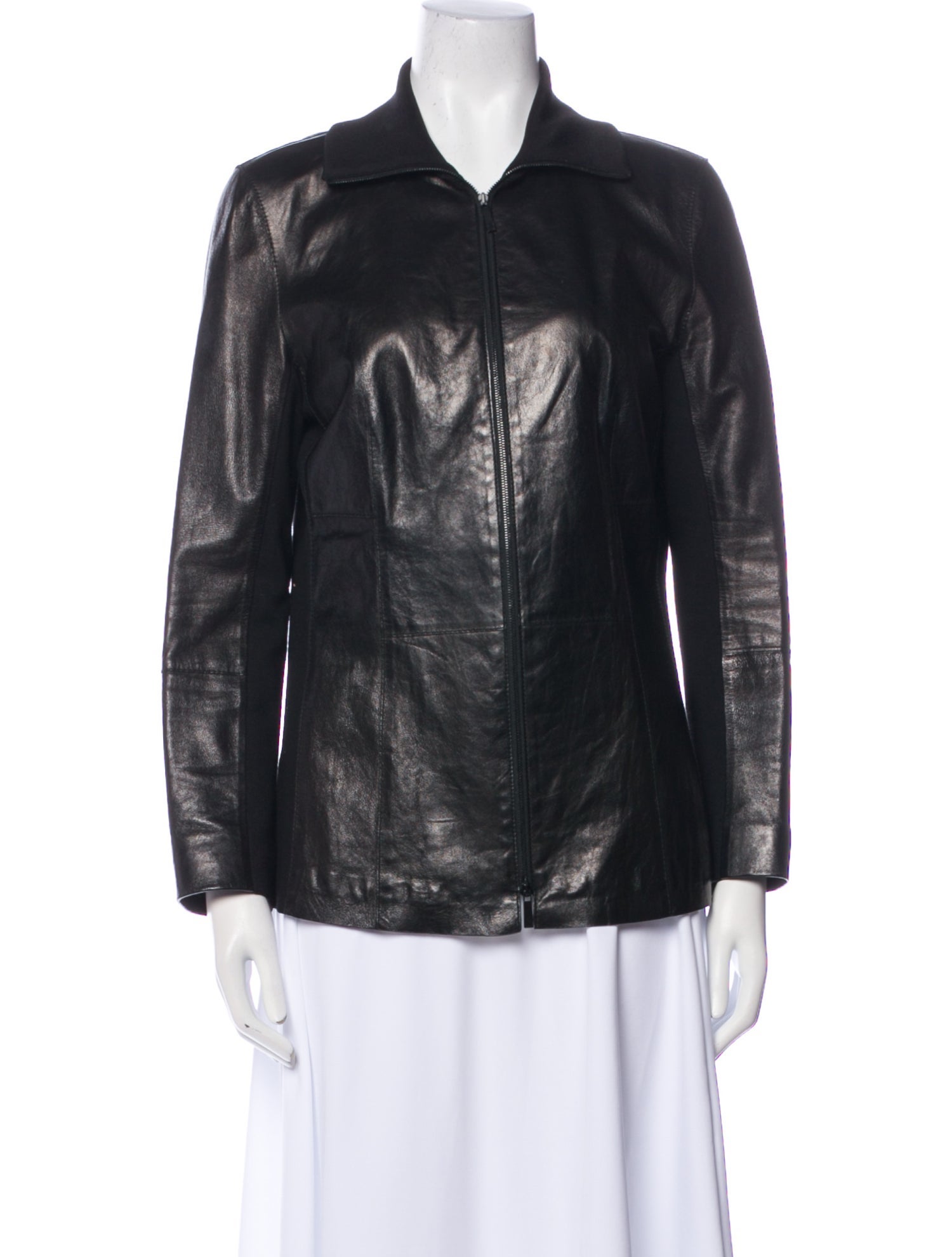 Lafayette 148 Leather Bomber Jacket