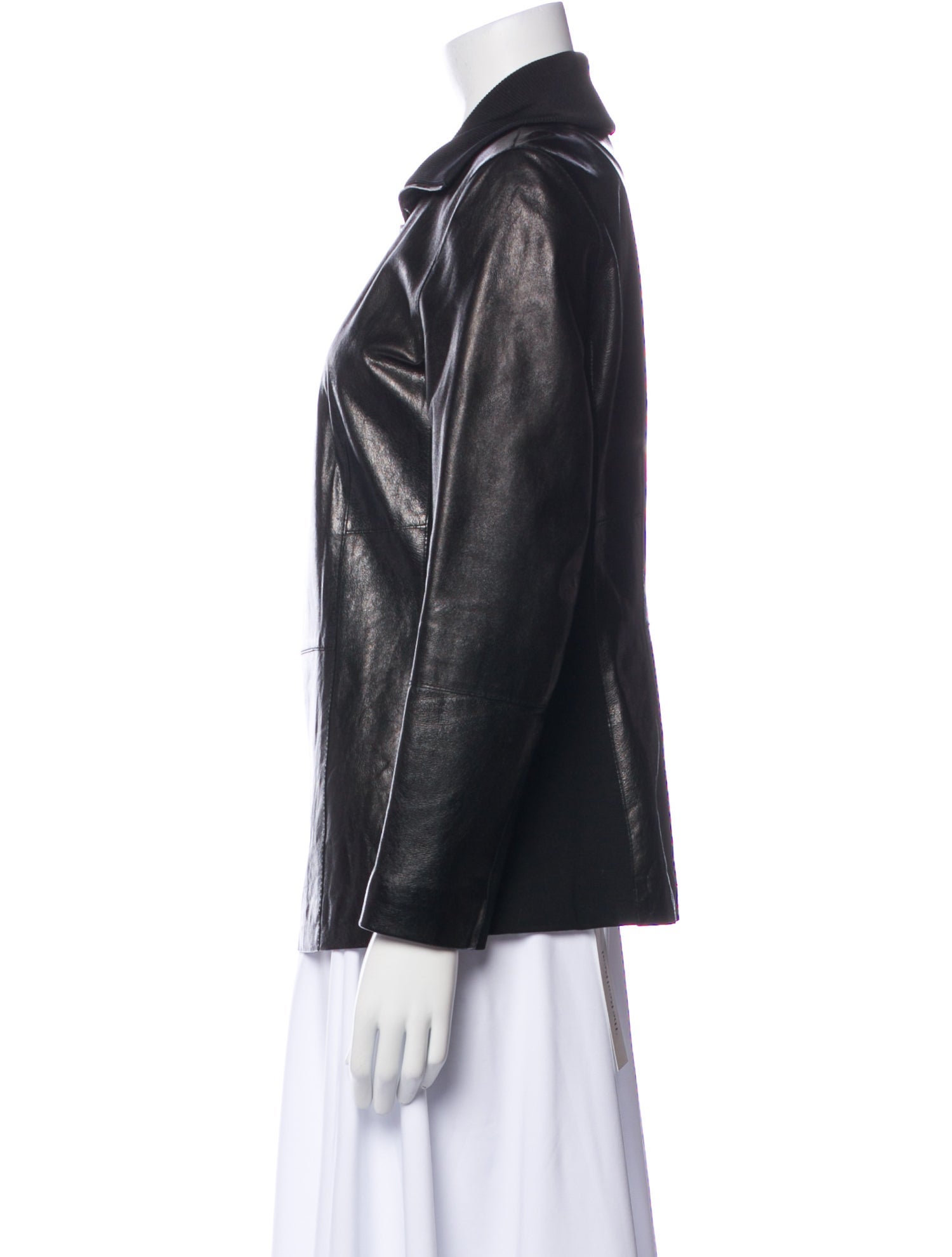 Lafayette 148 Leather Bomber Jacket
