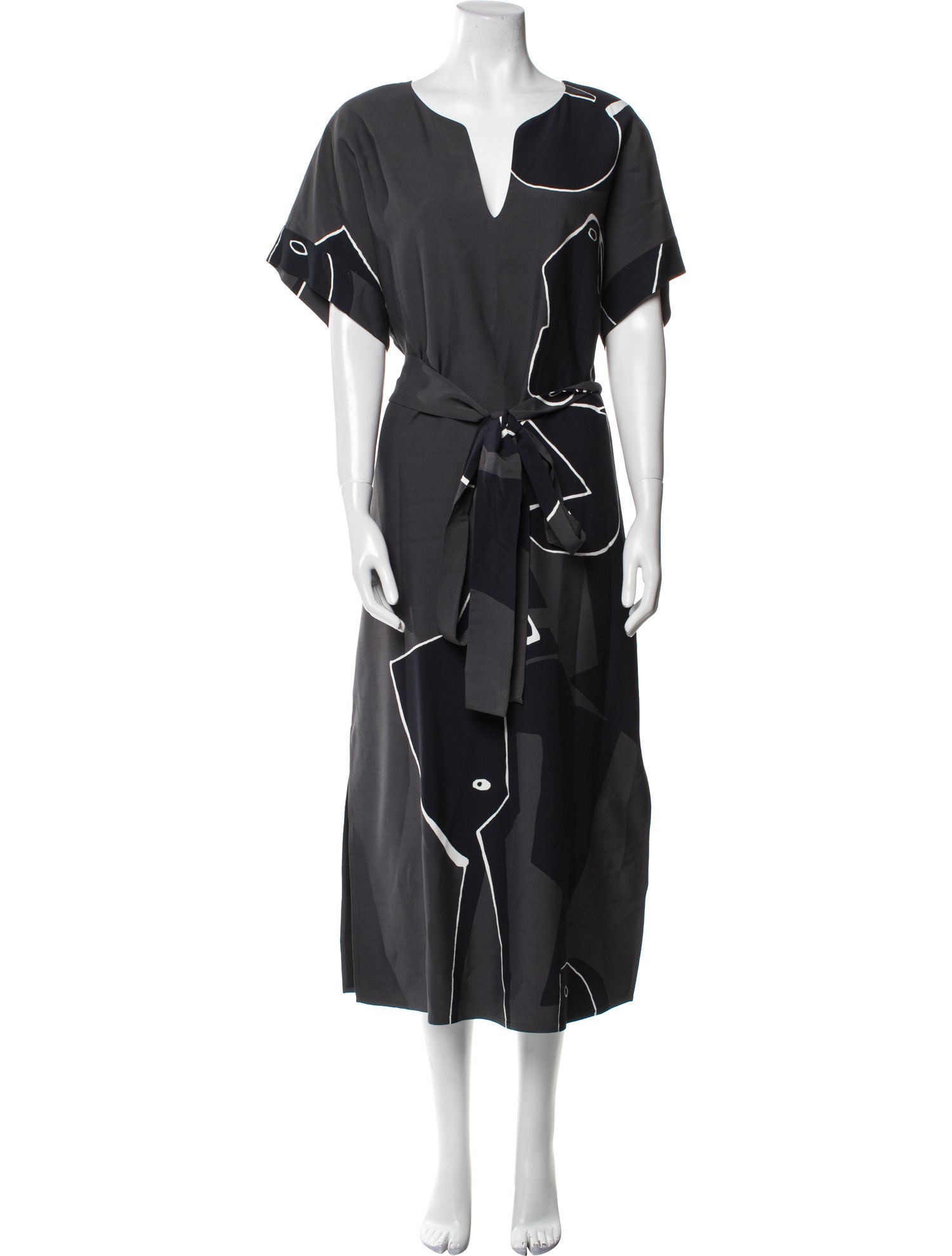 Lafayette 148 V-Neck Long Dress