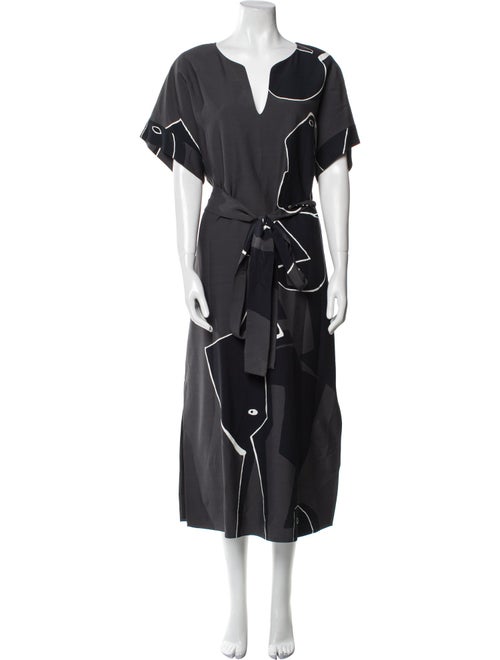 Lafayette 148 V-Neck Long Dress