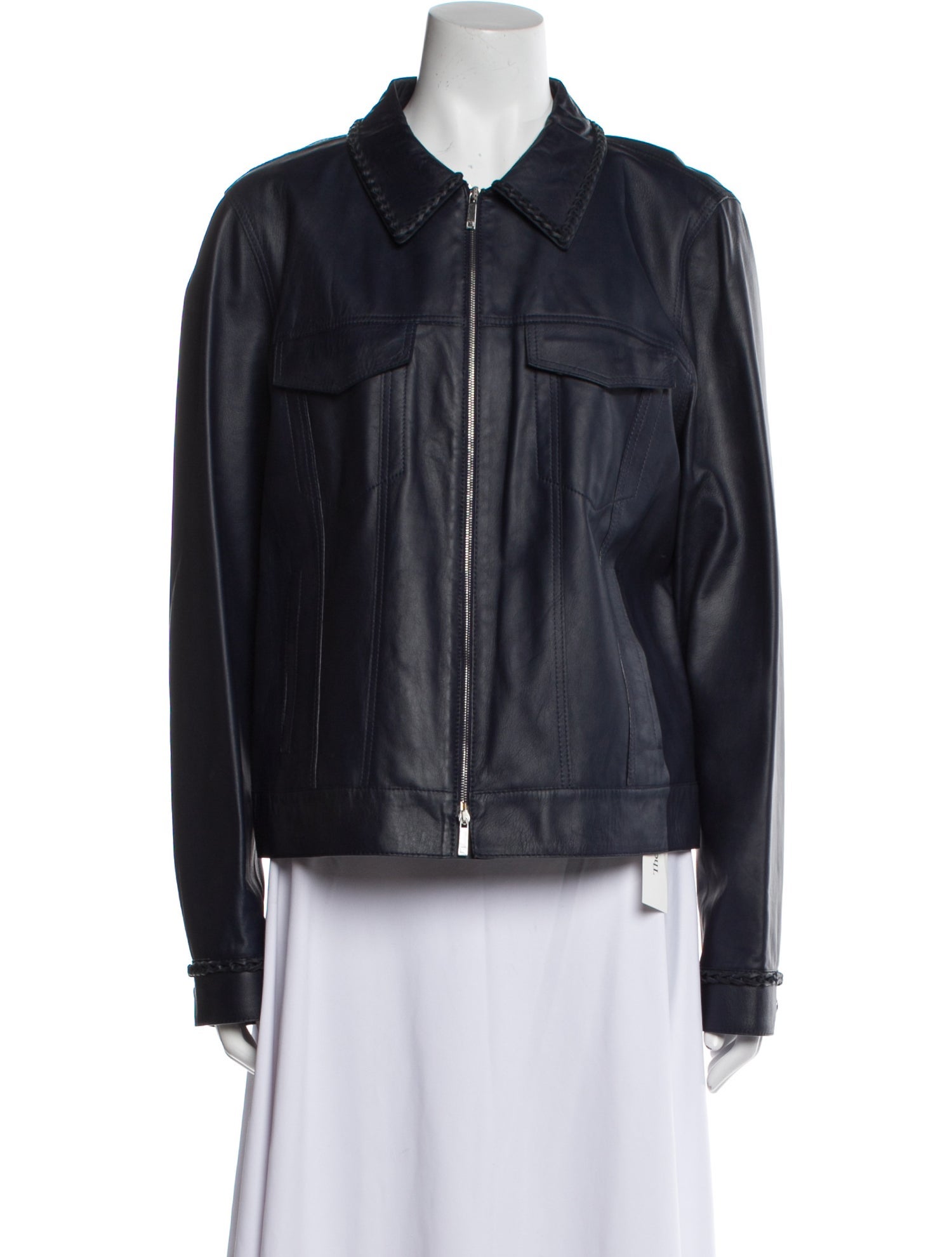Lafayette 148 Lambskin Biker Jacket