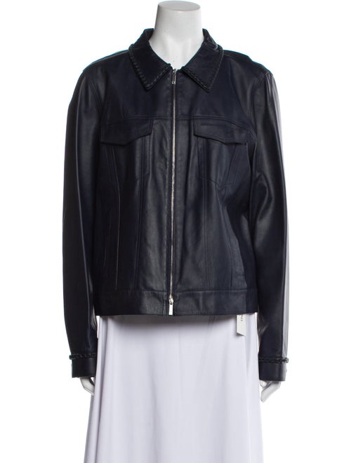 Lafayette 148 Lambskin Biker Jacket