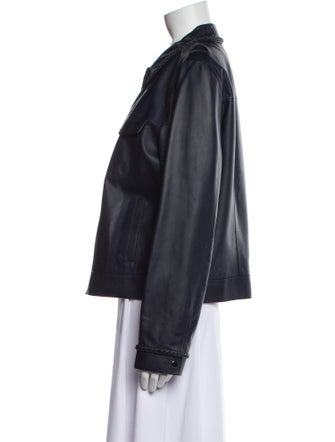 Lafayette 148 Lambskin Biker Jacket