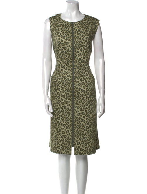 Lafayette 148 Animal Print Knee-Length Dress