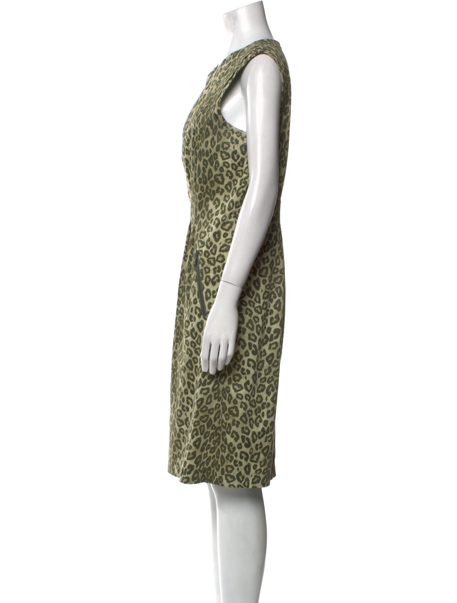 Lafayette 148 Animal Print Knee-Length Dress