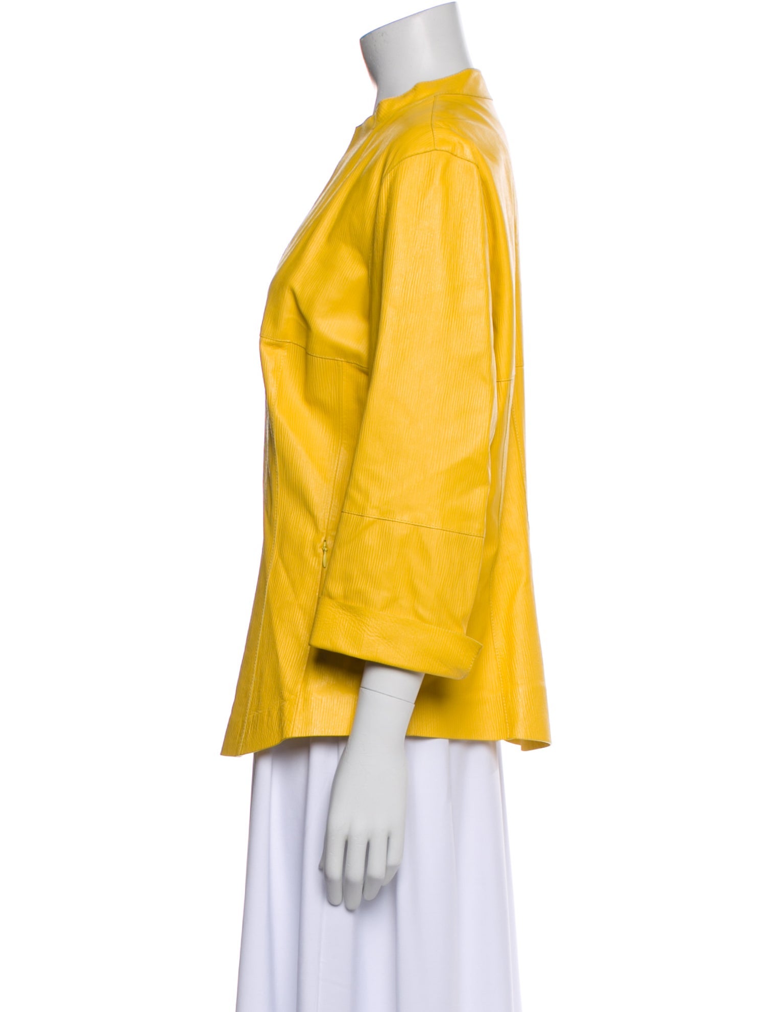 Lafayette 148 Leather Printed Evening Jacket