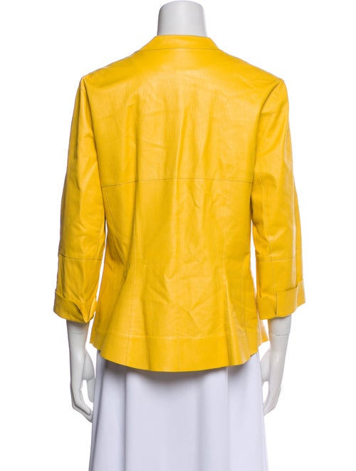 Lafayette 148 Leather Printed Evening Jacket